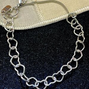 James Avery Sterling Silver Connected Hearts Charm Bracelet